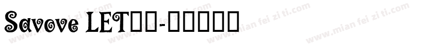 Savove LET字体字体转换